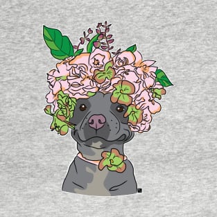 Pretty Pittie with Flower Crown T-Shirt